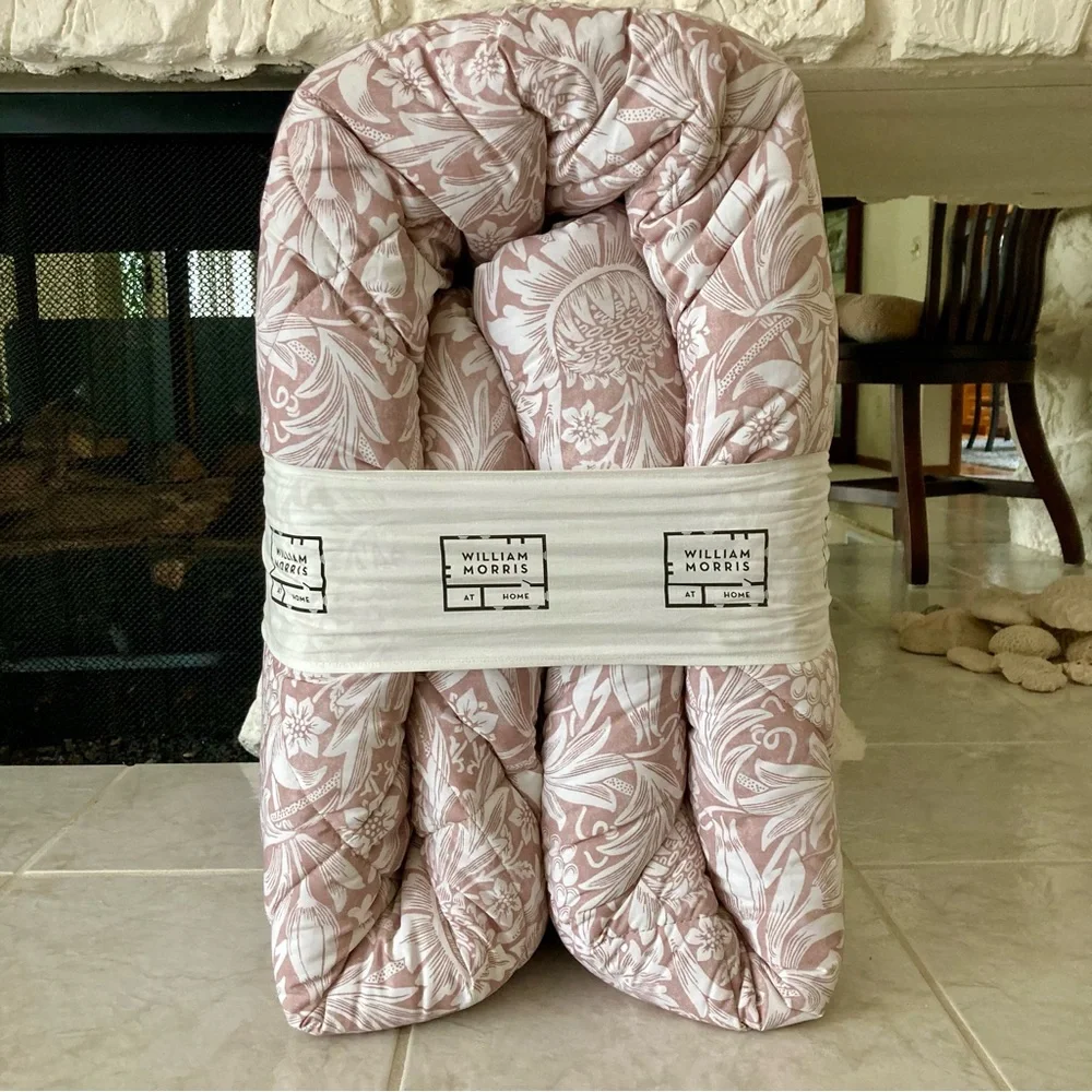 NWT William Morris- Home Sunflower Clay in Dusty Pink Floral Queen Comforter Set